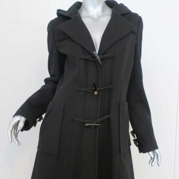 CHANEL Jackets & Blazers - Chanel Duffle Coat Wool Hooded Toggle Jacket